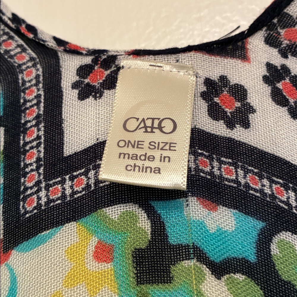 NWOT! Cato Multicolor Floral Kaftan - Picture 5 of 5